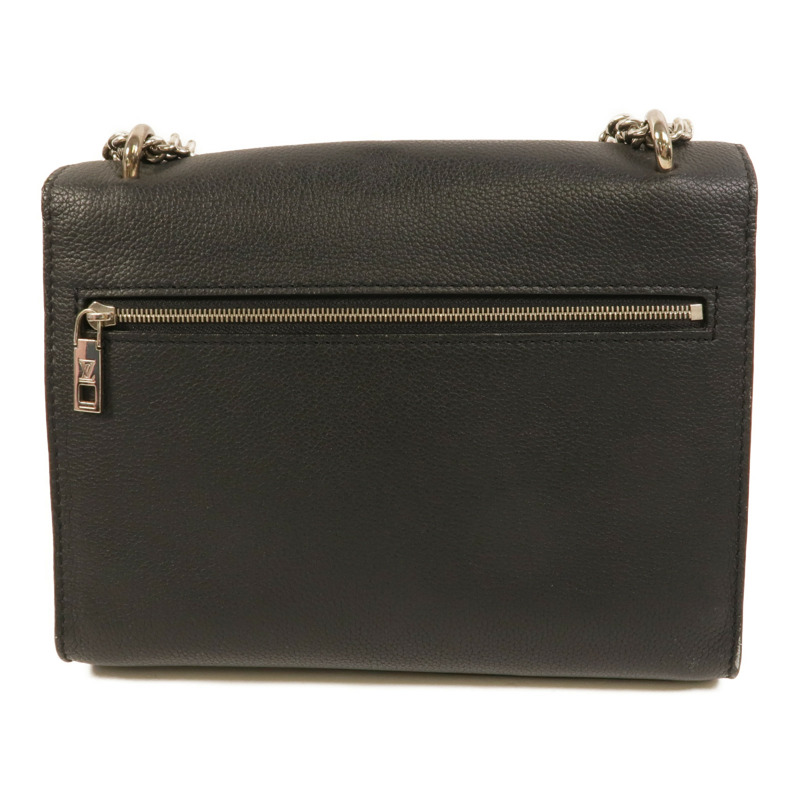 LOUIS VUITTON 牛皮皮革Mylockme銀扣鏈帶肩背袋-1