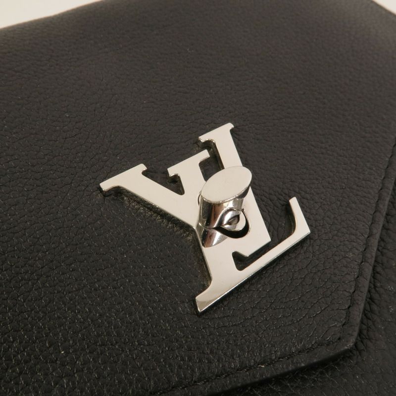 LOUIS VUITTON 牛皮皮革Mylockme銀扣鏈帶肩背袋-6