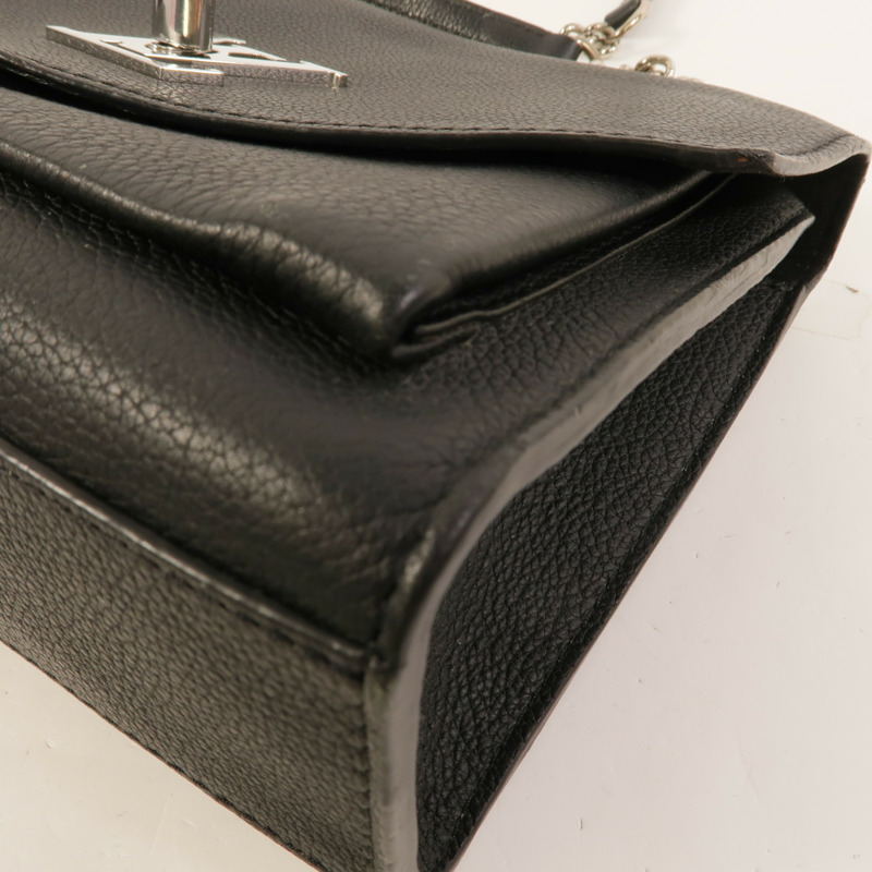 LOUIS VUITTON 牛皮皮革Mylockme銀扣鏈帶肩背袋-12