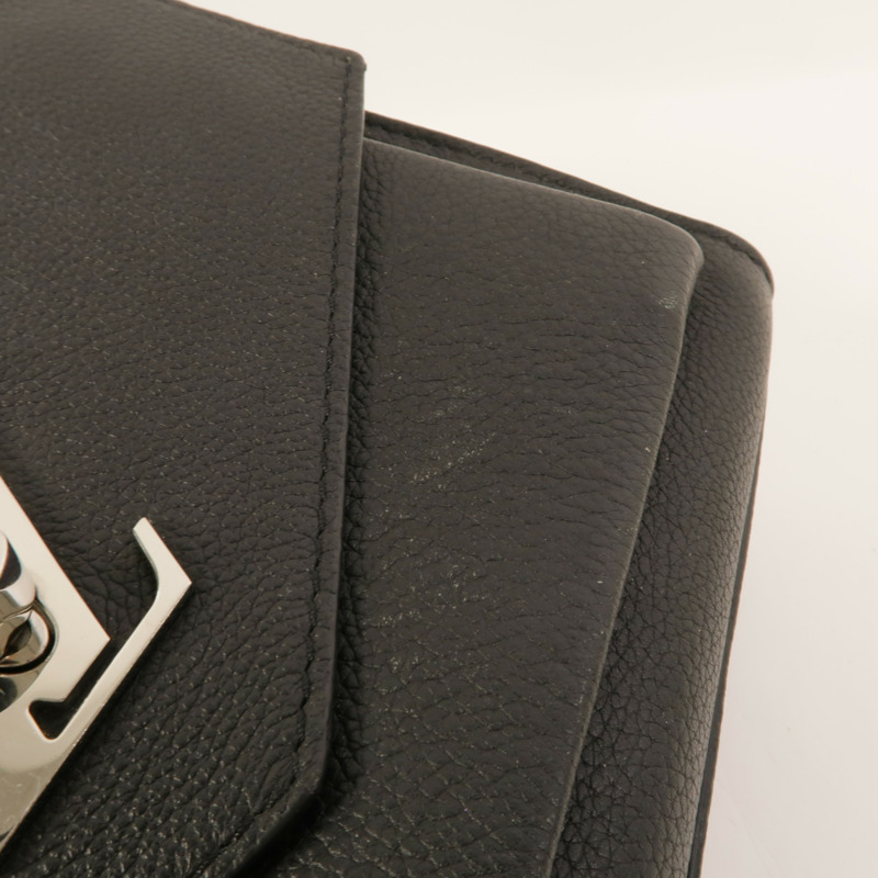 LOUIS VUITTON 牛皮皮革Mylockme銀扣鏈帶肩背袋-14