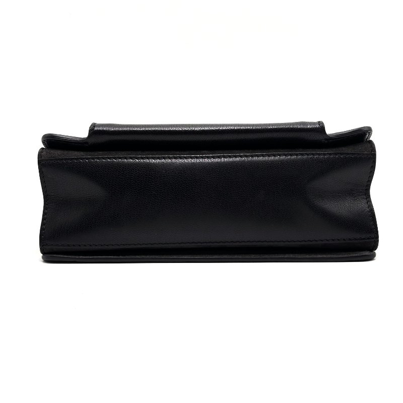 GIVENCHY 黑金麂皮拼牛皮肩背斜背包 21*14*7 98新配件塵袋-6