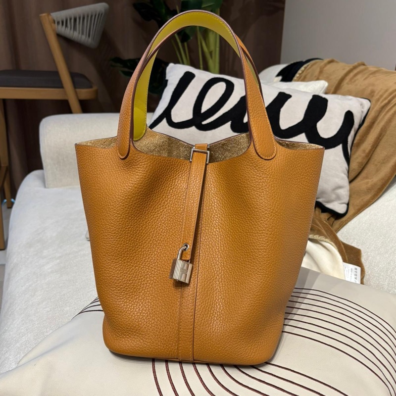 Hermes Picotin 22,STAMP Y 芝麻色銀扣-0