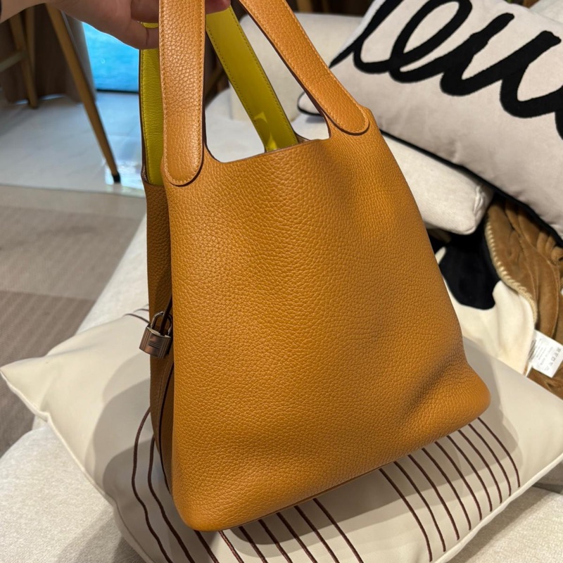 Hermes Picotin 22,STAMP Y 芝麻色銀扣-1
