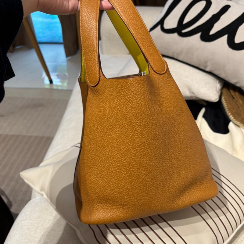 Hermes Picotin 22,STAMP Y 芝麻色銀扣-3