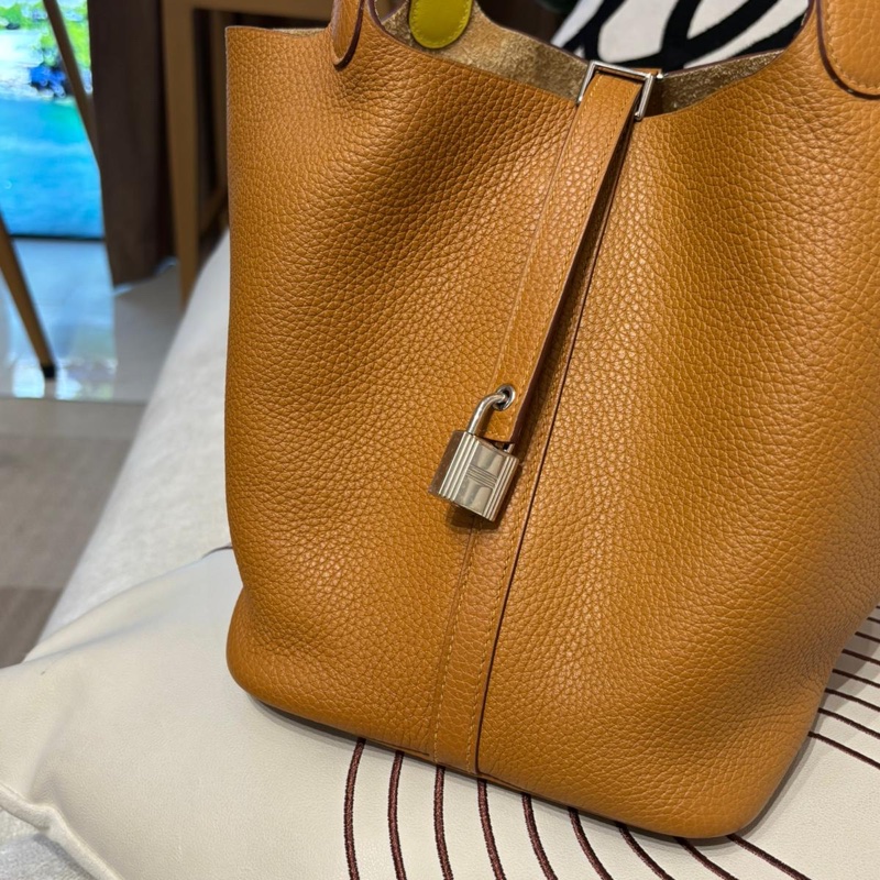 Hermes Picotin 22,STAMP Y 芝麻色銀扣-4