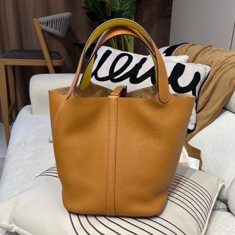 Hermes Picotin 22,STAMP Y 芝麻色銀扣-5