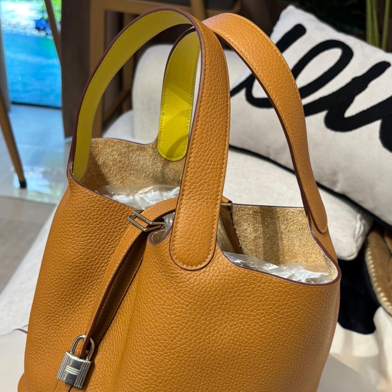 Hermes Picotin 22,STAMP Y 芝麻色銀扣-6