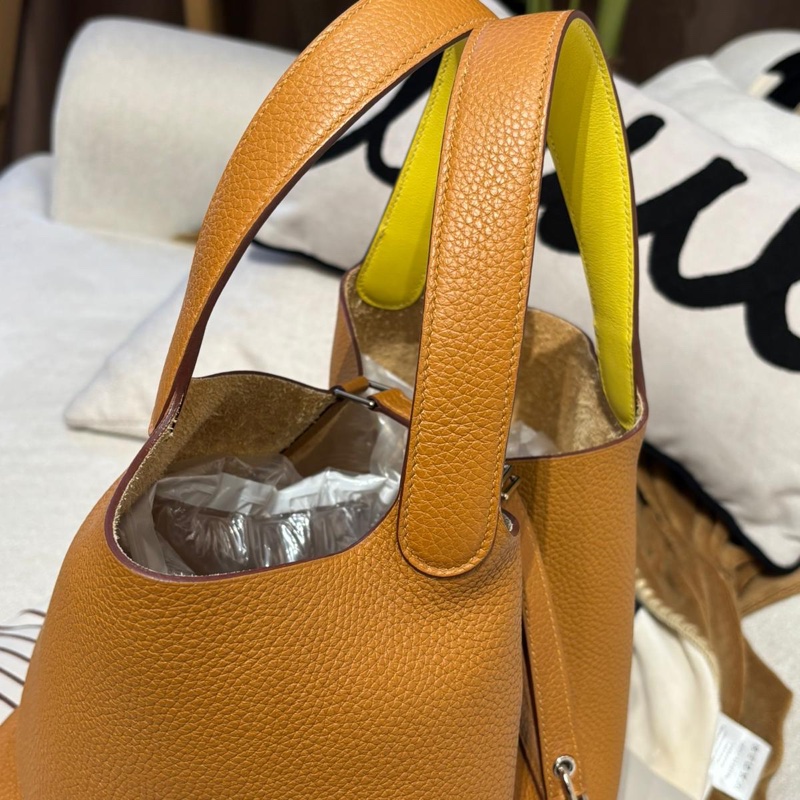 Hermes Picotin 22,STAMP Y 芝麻色銀扣-7