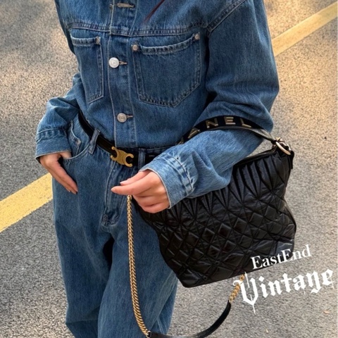 💎Chanel香奈兒｜黑金油蠟牛皮嬉皮流浪包｜99新｜有卡