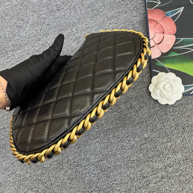 99新Chanel香奈兒hobo 復古新款月亮腋下包-3