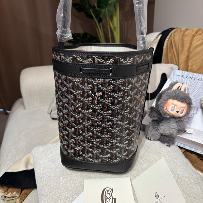 Goyard petit flot bucket bag Black-4