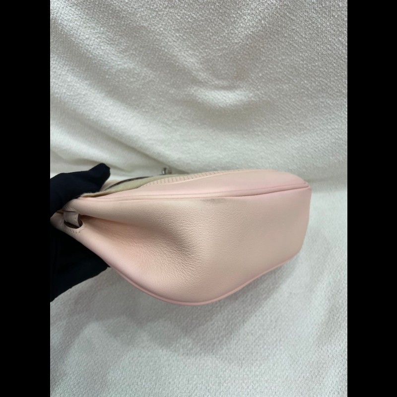 Hermes Mini Berline 21cm P1 薔薇粉 銀扣-12