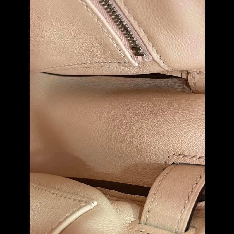 Hermes Mini Berline 21cm P1 薔薇粉 銀扣-15