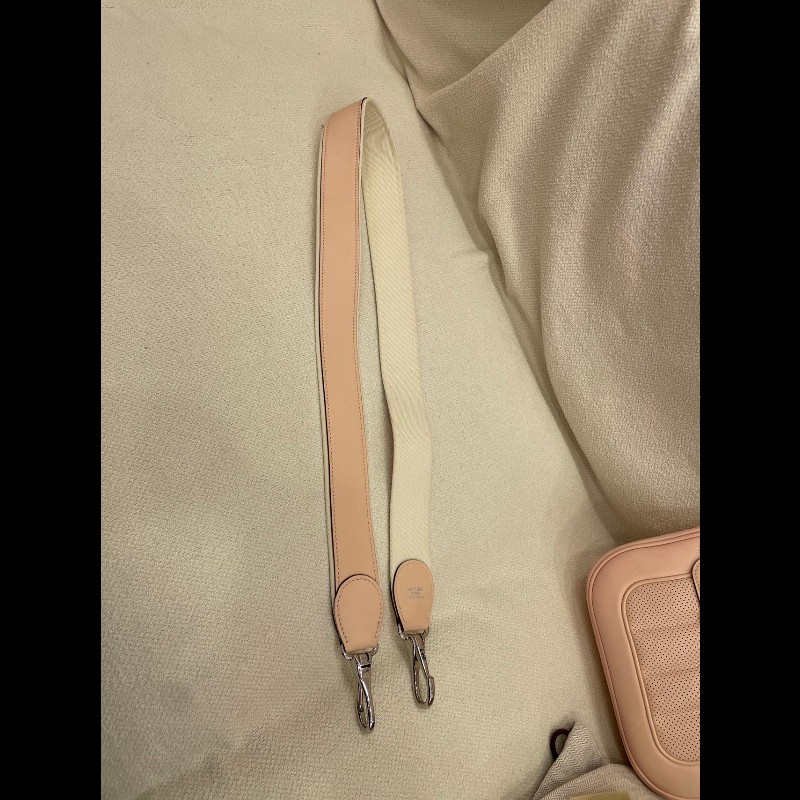 Hermes Mini Berline 21cm P1 薔薇粉 銀扣-26