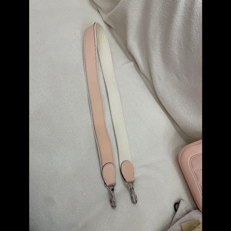 Hermes Mini Berline 21cm P1 薔薇粉 銀扣-27