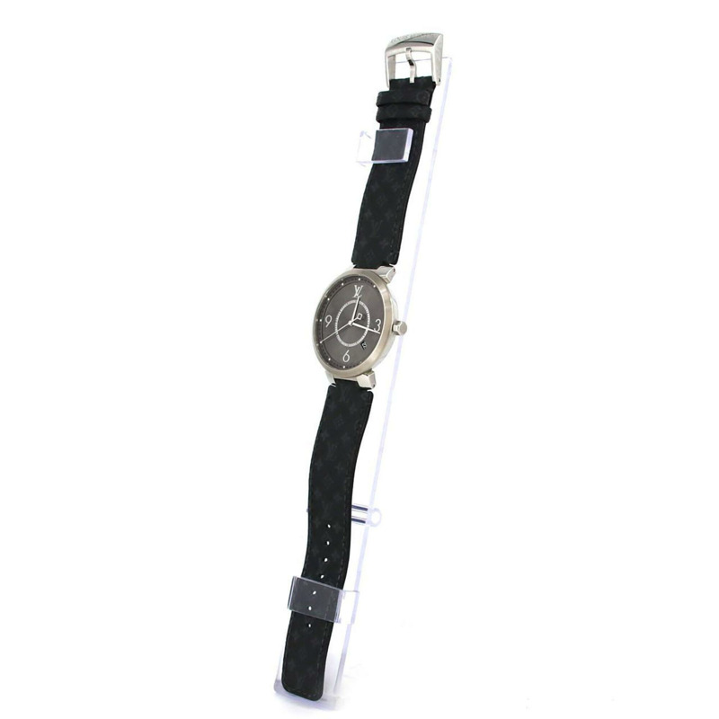 路易威登 Tambour Slim Monogram Q1DM0 SS 石英腕錶-1