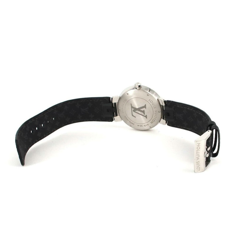 路易威登 Tambour Slim Monogram Q1DM0 SS 石英腕錶-6