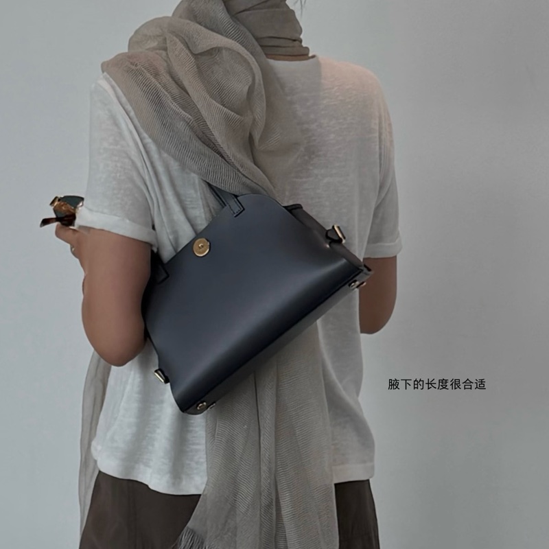 99新⭐Hermes愛馬仕Tablier Sellier 26 黑金帆布拼皮手提單肩包k刻 💛正品-8
