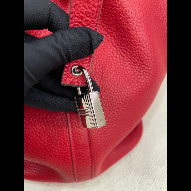 Hermes Picotin 26 Q5國旗紅 銀扣-18