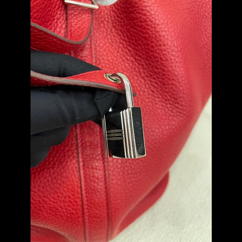 Hermes Picotin 26 Q5國旗紅 銀扣-19
