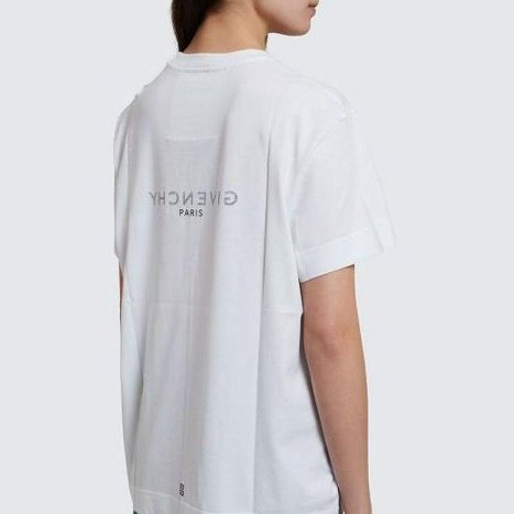 💎Han's house精品服飾💎GIVENCHY 紀梵希 雙面 Logo 短 T 寬版 白 現貨 XS-7