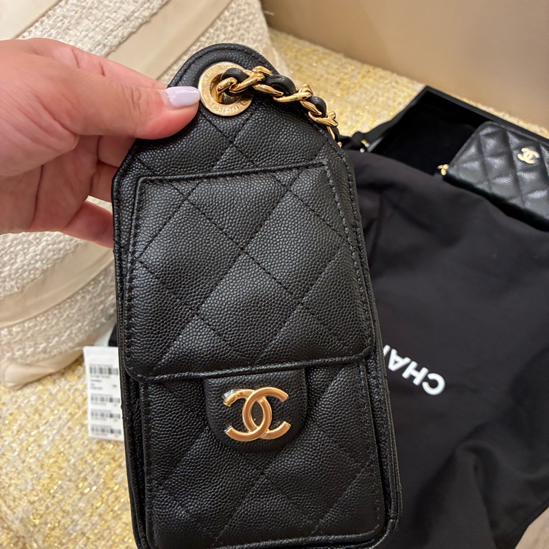 熱騰騰🔥香奈兒Chanel 26A 25mini bag黑x金 🇹🇼專櫃-2