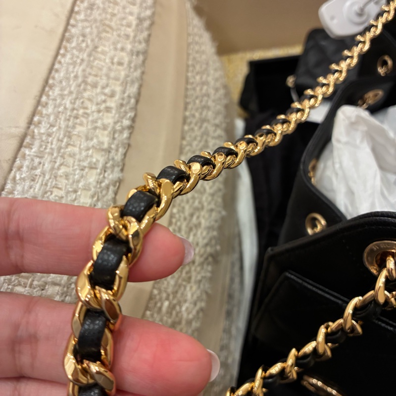 熱騰騰🔥香奈兒Chanel 26A 25mini bag黑x金 🇹🇼專櫃-11