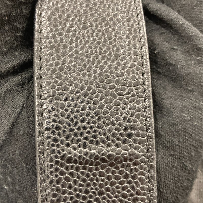 CHANEL 香奈兒 Vintage 肩背包 魚子醬牛皮 HOBO 黑色 金釦-15