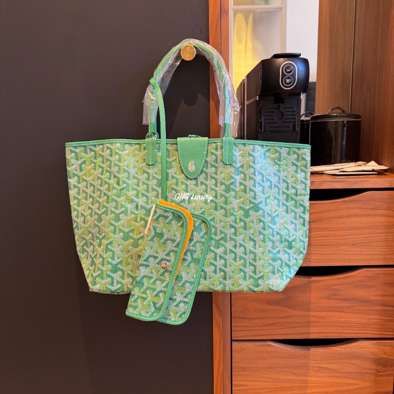 Goyard St Louis Tote 26 特別版 / 綠色 / PM (全新)-5