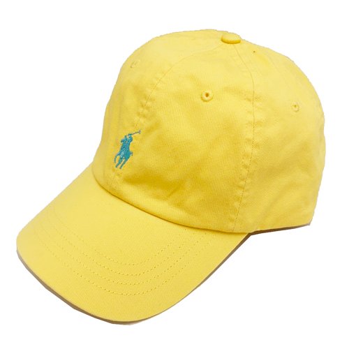 【RALPH LAUREN】POLO刺繡小馬LOGO鴨舌棒球帽(鵝黃)-2