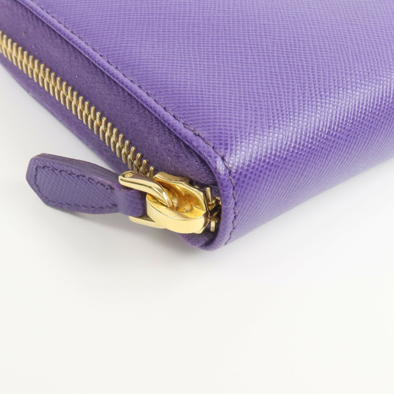 PRADA Saffiano皮革Zip Around Long Wallet長錢包-7