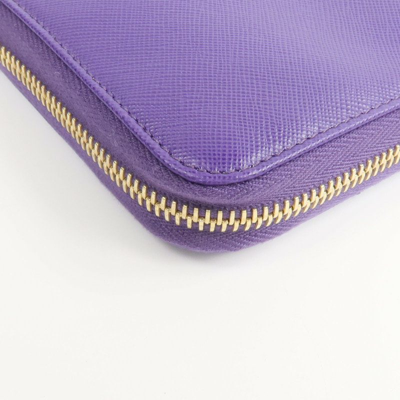 PRADA Saffiano皮革Zip Around Long Wallet長錢包-8