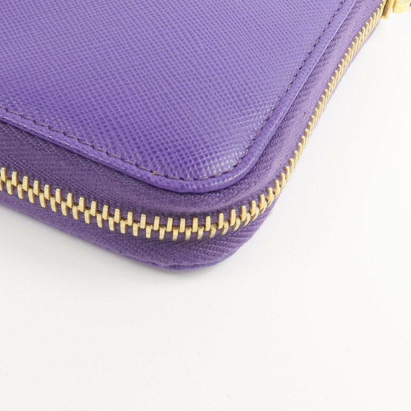 PRADA Saffiano皮革Zip Around Long Wallet長錢包-9