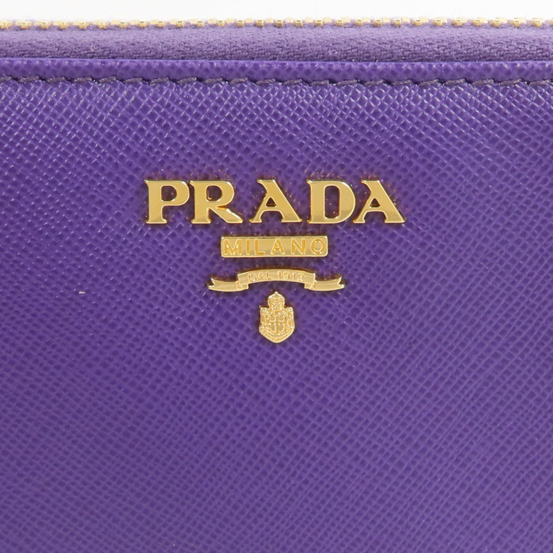 PRADA Saffiano皮革Zip Around Long Wallet長錢包-10