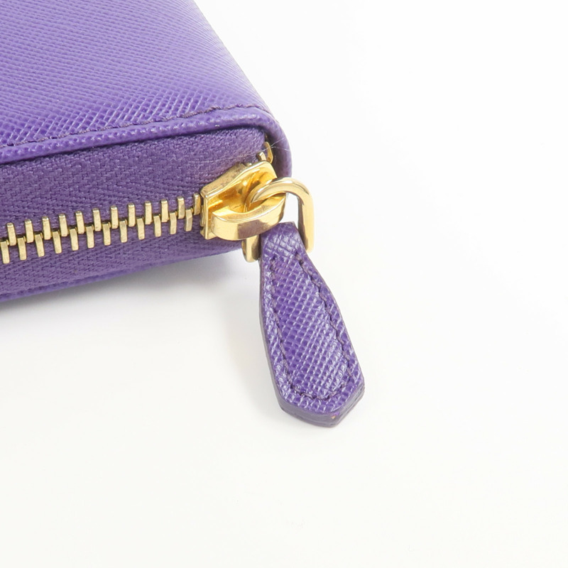 PRADA Saffiano皮革Zip Around Long Wallet長錢包-11