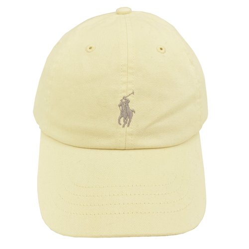 【RALPH LAUREN】POLO刺繡小馬LOGO鴨舌棒球帽(米白)-0