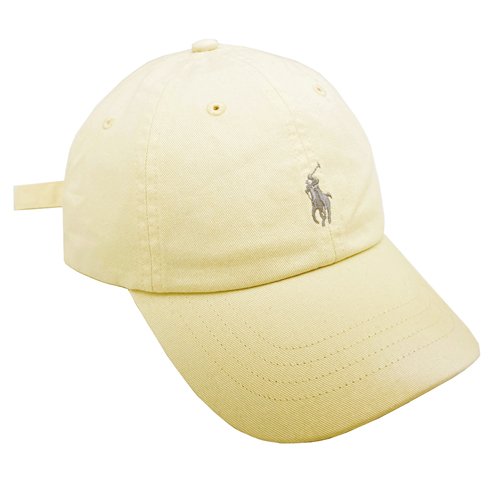 【RALPH LAUREN】POLO刺繡小馬LOGO鴨舌棒球帽(米白)-1