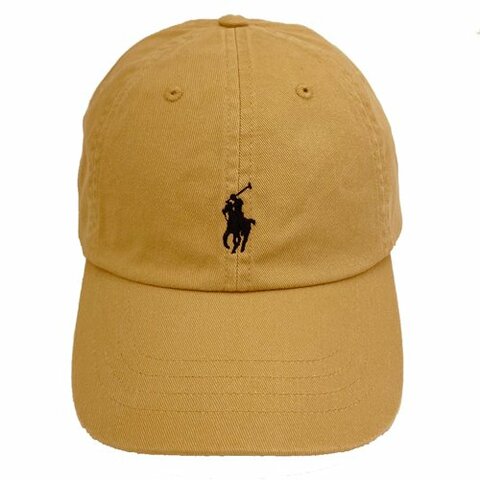 【RALPH LAUREN】POLO刺繡小馬LOGO鴨舌棒球帽(棕/深藍)