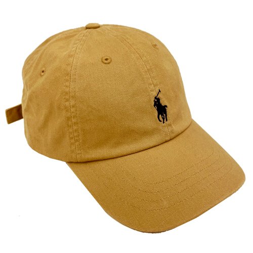 【RALPH LAUREN】POLO刺繡小馬LOGO鴨舌棒球帽(棕/深藍)-1