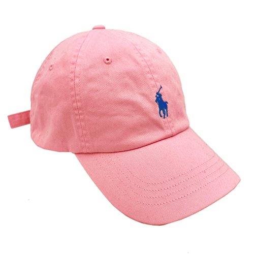 【RALPH LAUREN】POLO刺繡小馬LOGO鴨舌棒球帽(粉)-1