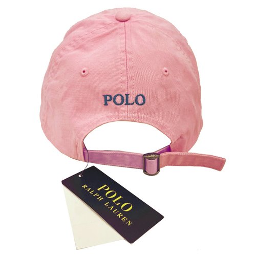 【RALPH LAUREN】POLO刺繡小馬LOGO鴨舌棒球帽(粉)-3