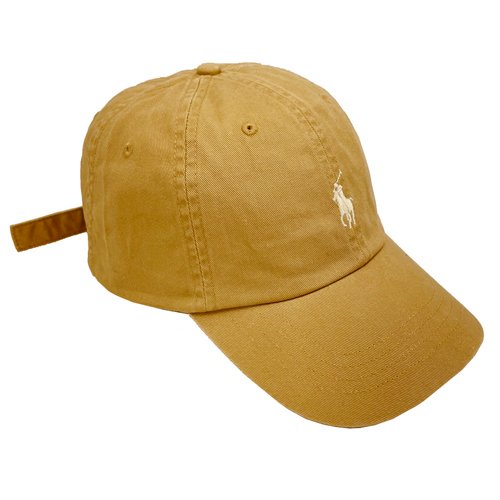 【RALPH LAUREN】POLO刺繡小馬LOGO鴨舌棒球帽(卡其/白)-1
