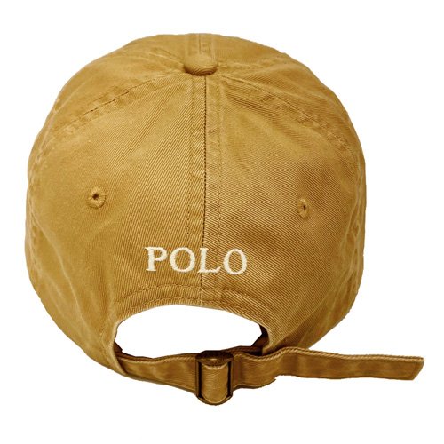 【RALPH LAUREN】POLO刺繡小馬LOGO鴨舌棒球帽(卡其/白)-3