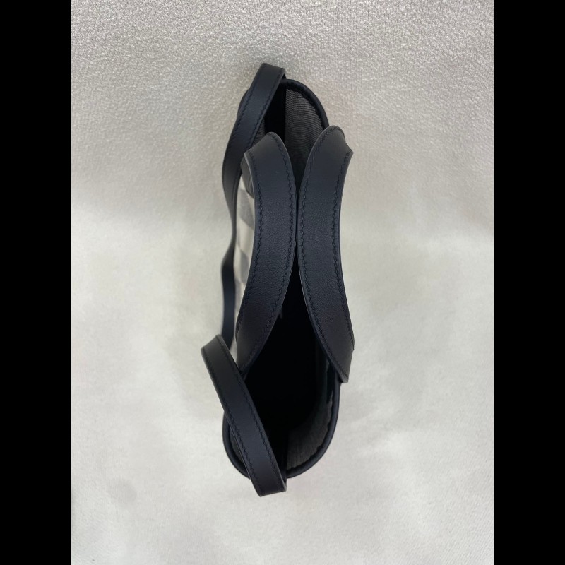 Hermes Cabas Hen Biais 27 黑白斜紋帆布包-12