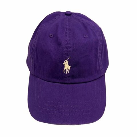 【RALPH LAUREN】POLO刺繡小馬LOGO鴨舌棒球帽(紫)