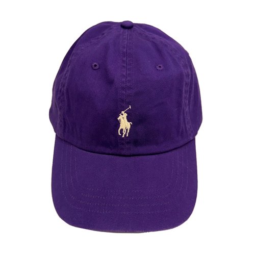 【RALPH LAUREN】POLO刺繡小馬LOGO鴨舌棒球帽(紫)-0