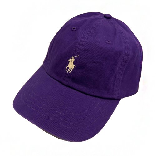 【RALPH LAUREN】POLO刺繡小馬LOGO鴨舌棒球帽(紫)-1