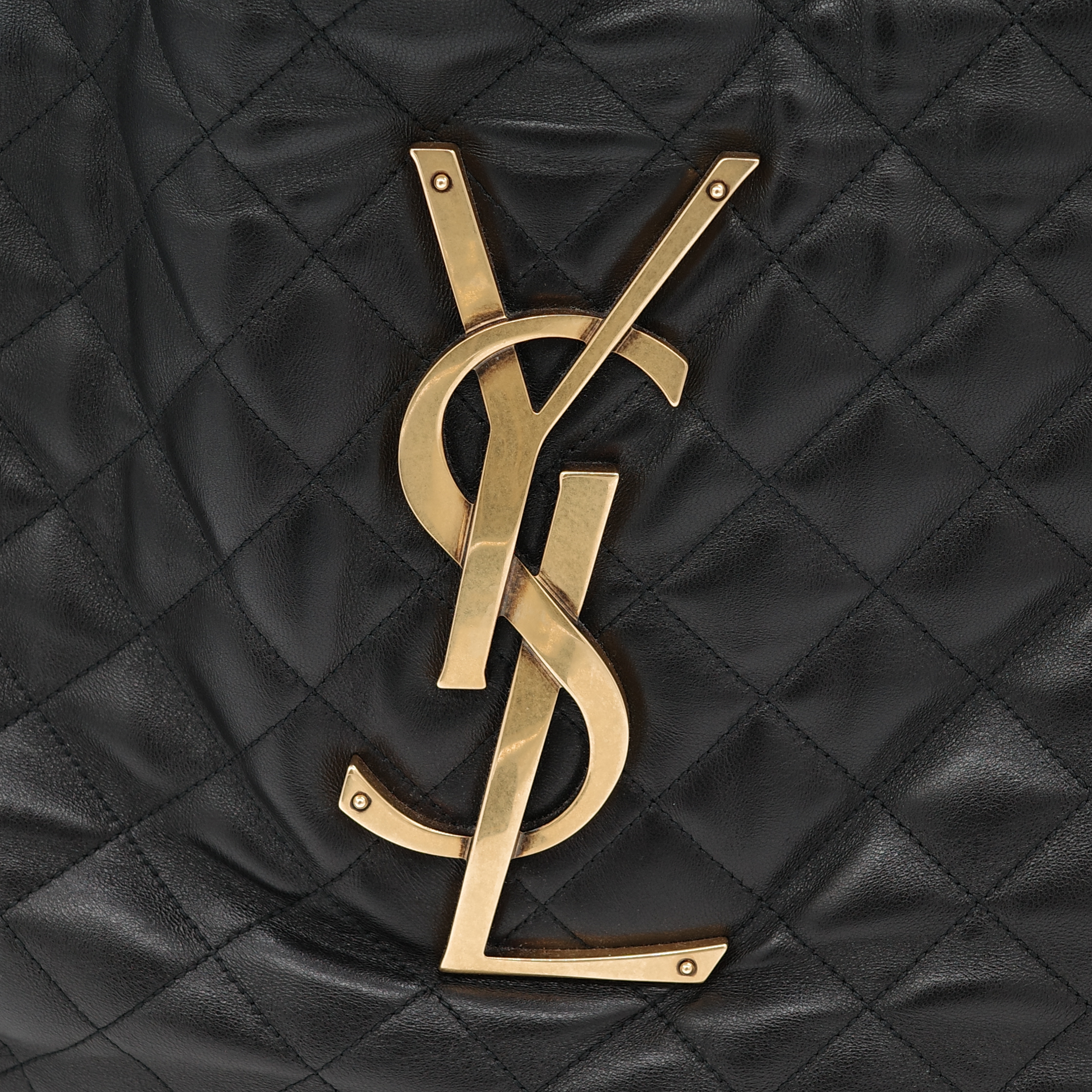 SAINT LAURENT  YSL聖羅蘭  care maxi matelassé leather tote黑色 大托特包-2