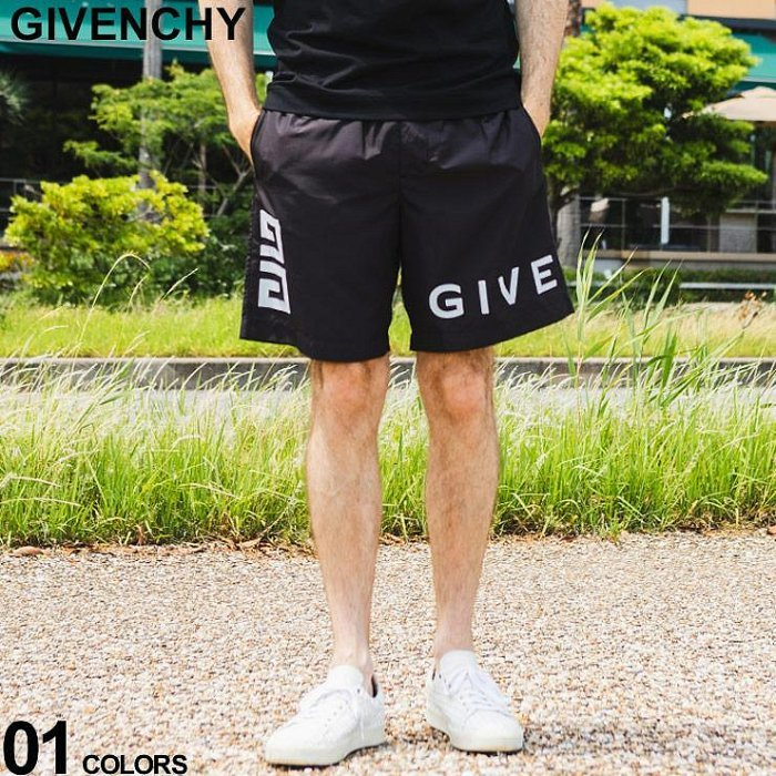 💎Han's house精品服飾💎GIVENCHY 紀梵希 4G 海灘 短褲 黑 現貨 M/L 原價22000-5