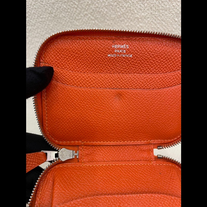 Hermes 絲綢拉鍊銀包-16